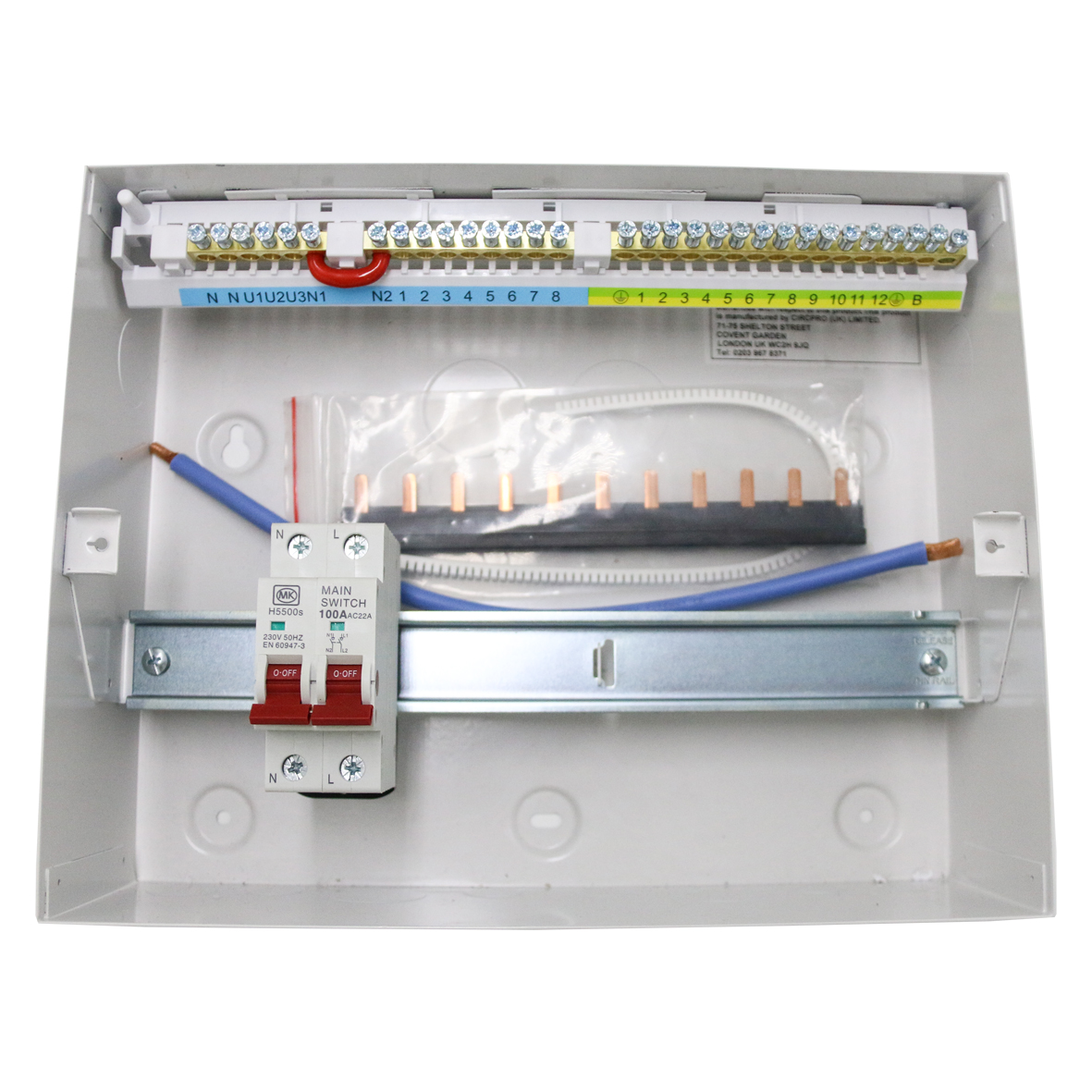 12 Way 100A Metal Consumer Unit | MK CIRCUITPROTECTION
