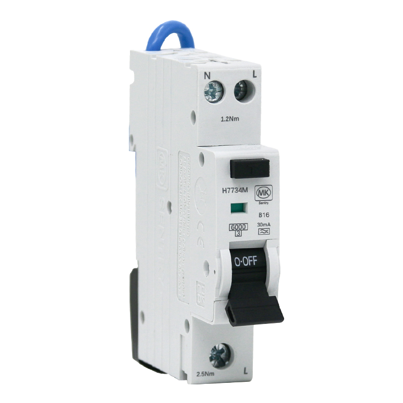16A Single Pole Bi-Directional B Curve Type A 30mA 6kA MINI RCBO