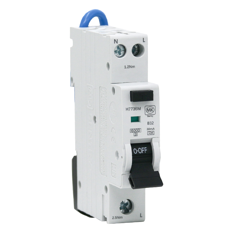 32A Single Pole Bi-Directional B Curve Type A 30mA 6kA Miniature RCBO