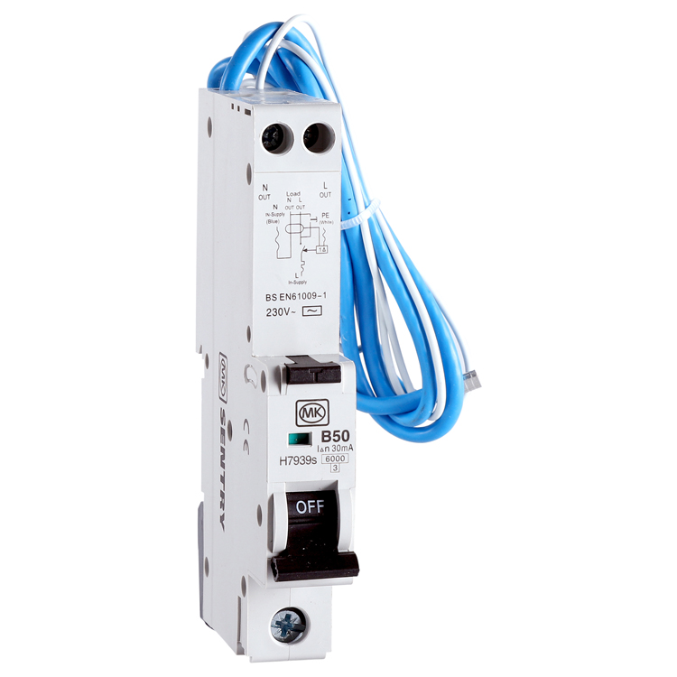 6kA 50A 230V SP & N B CURVE 30MA TYPE AC RCBO