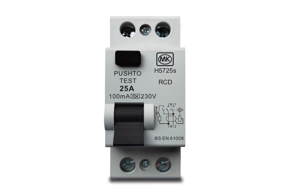 Bi-directional 25A 2Pole 2Module 100mA Type A RCD