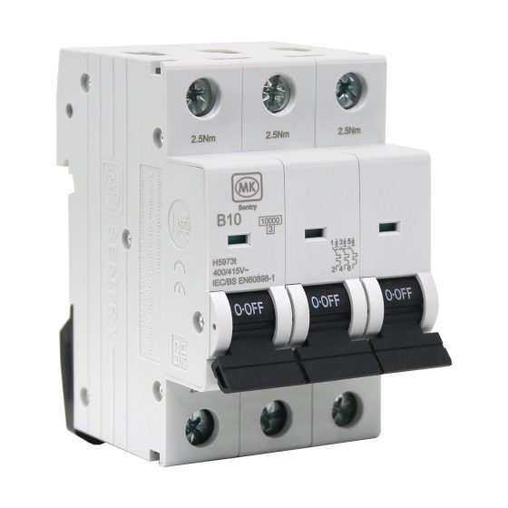 MCB 10A  3P B CURVE 10KA