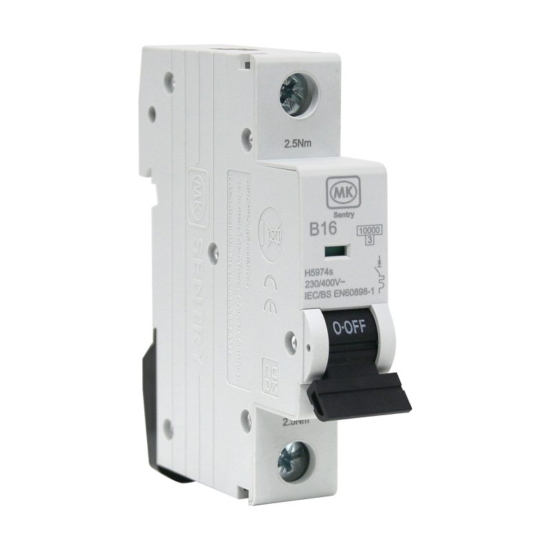 MCB 16A  SINGLE POLE B CURVE 10KA