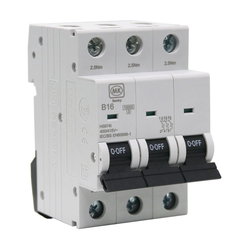 MCB 16A  3P B CURVE 10KA