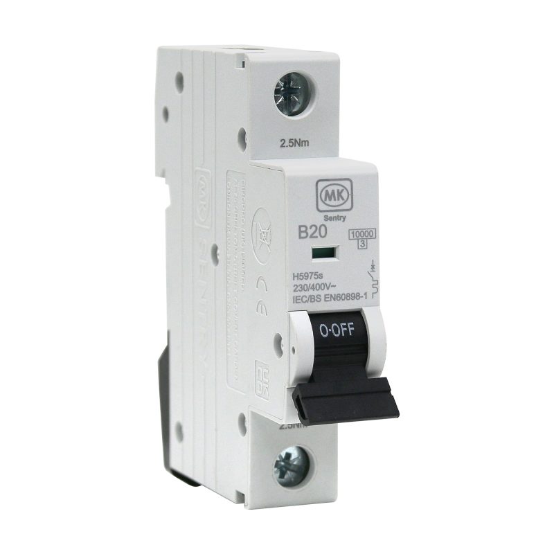 MCB 20A  SINGLE POLE B CURVE 10KA