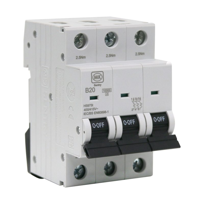 MCB 20A  3P B CURVE 10KA