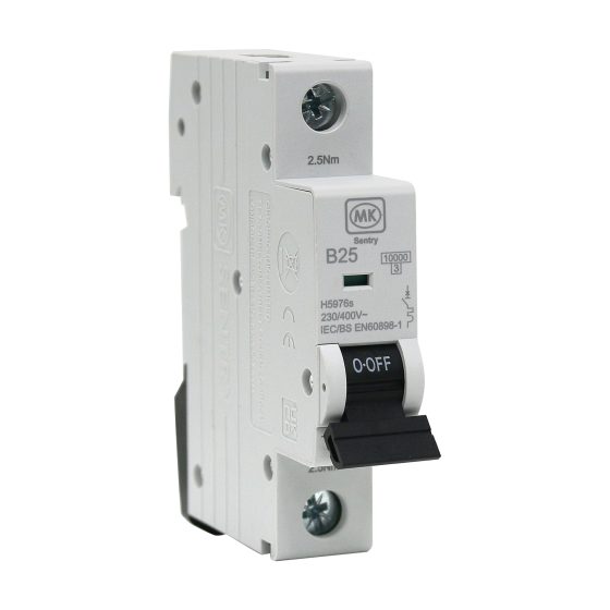 MCB 25A  SINGLE POLE B CURVE 10KA