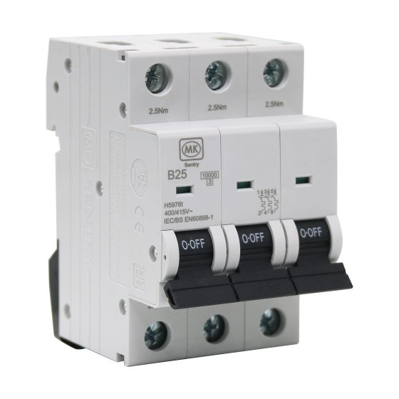 MCB 25A  3P B CURVE 10KA