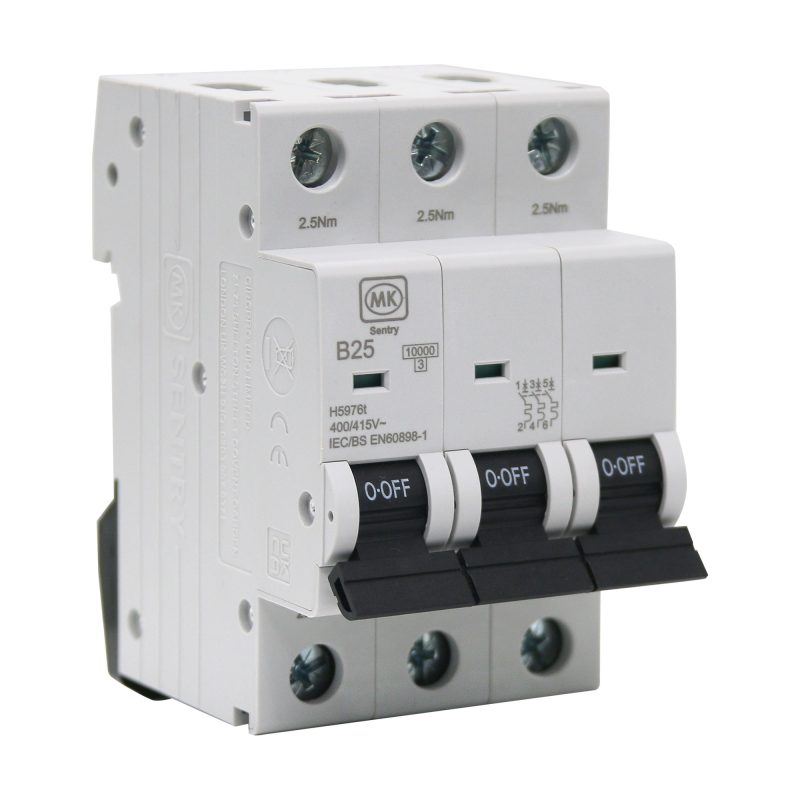 MCB 25A  3P B CURVE 10KA