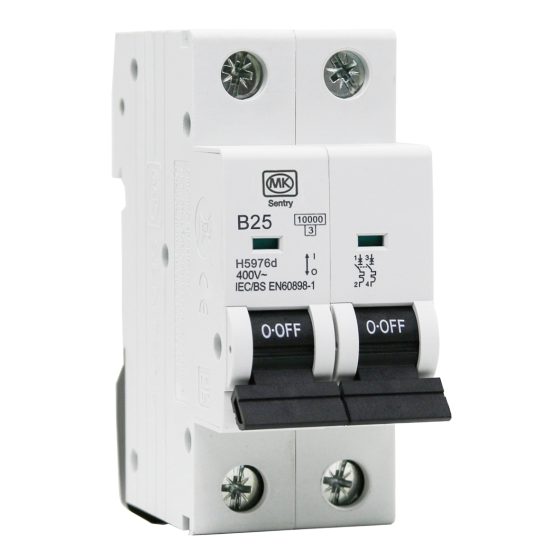 MCB 25A  2P B CURVE 10KA