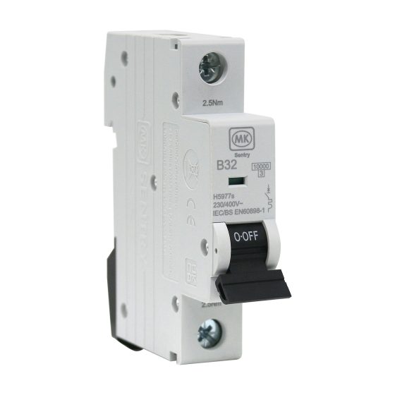 MCB 32A  SINGLE POLE B CURVE 10KA
