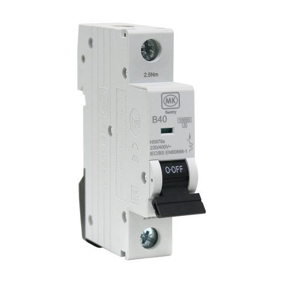 MCB 40A  SINGLE POLE B CURVE 10KA