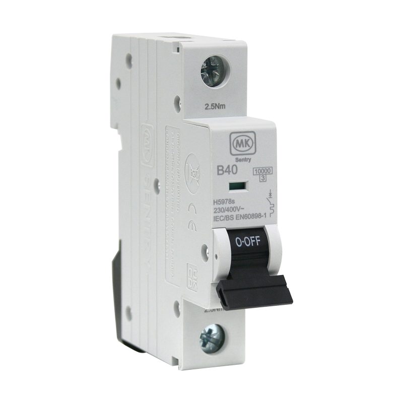 MCB 40A  SINGLE POLE B CURVE 10KA