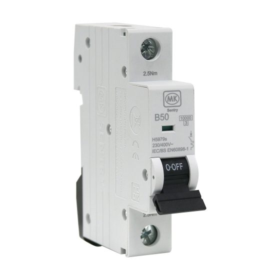 MCB 50A  SINGLE POLE B CURVE 10KA