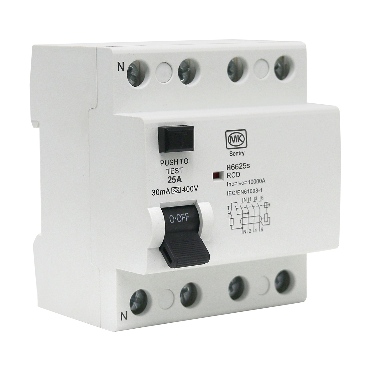 25A 4Pole 30mA Type A RCD | MK CIRCUITPROTECTION