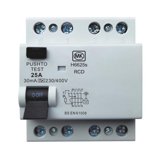 25A 4 POLE 30mA Type A RCD