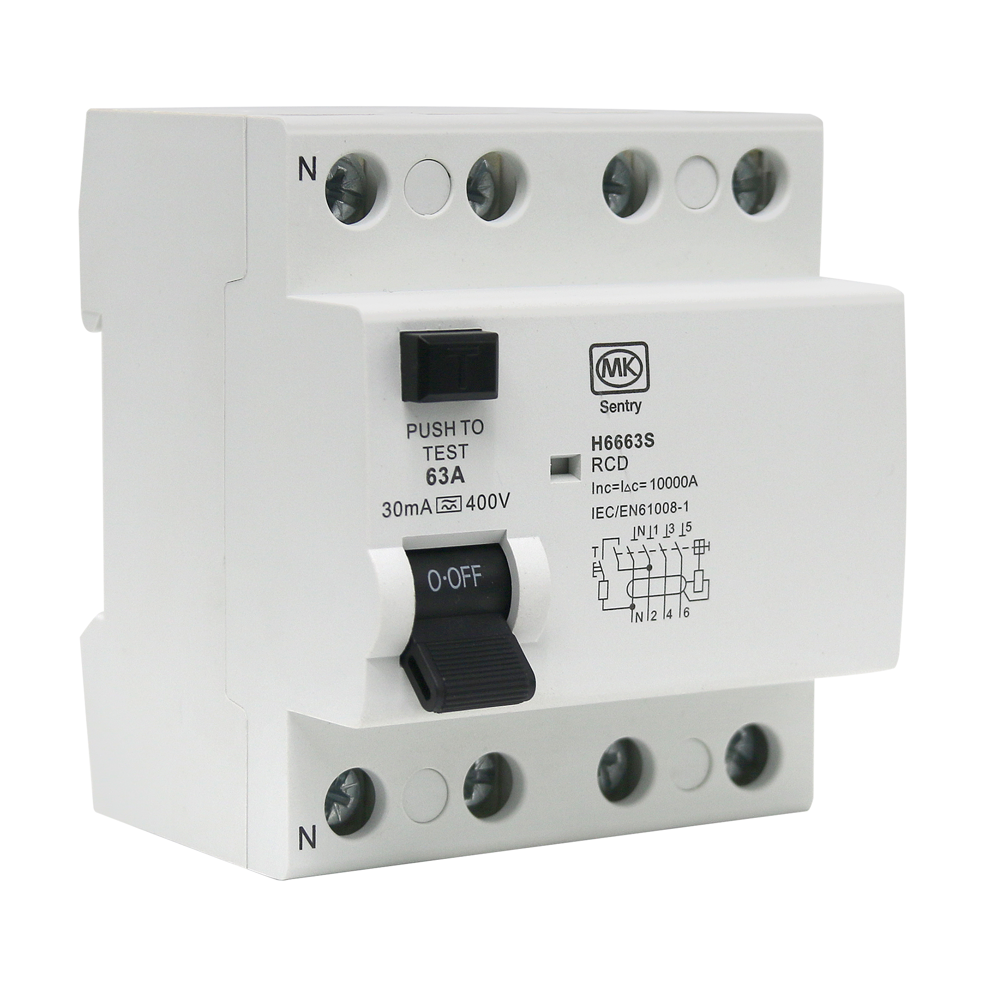63A 4Module 30mA Type A RCD