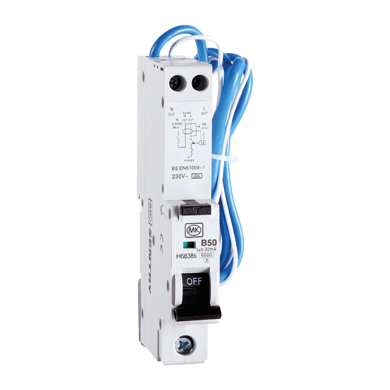 RCBO 50A 230V B CURVE 30MA TYPE A SINGLE MODULE 6KA