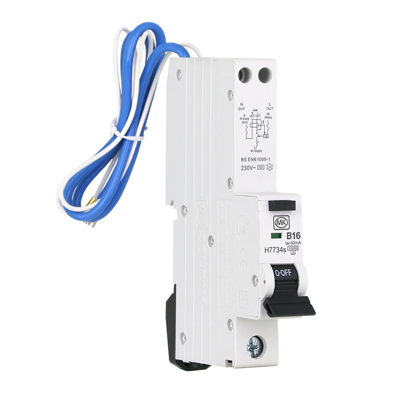 RCBO 16A 230V B Curve 30mA Type A Single Module 10kA