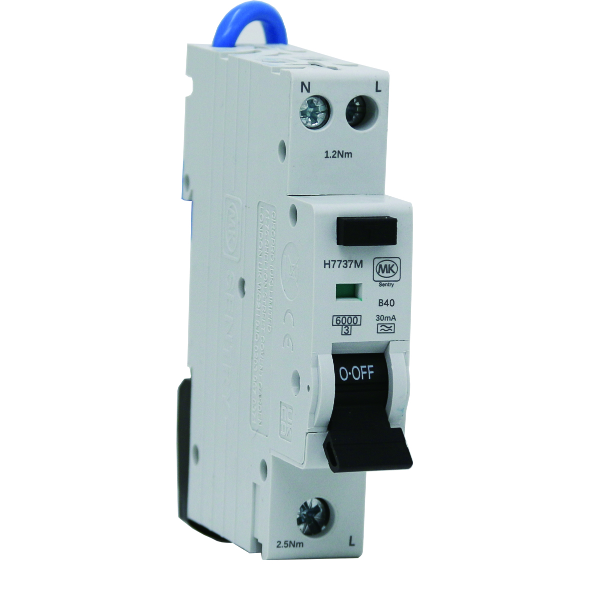 40A Bi-directional Single Module B Curve Type A 30mA 6kA MINI RCBO