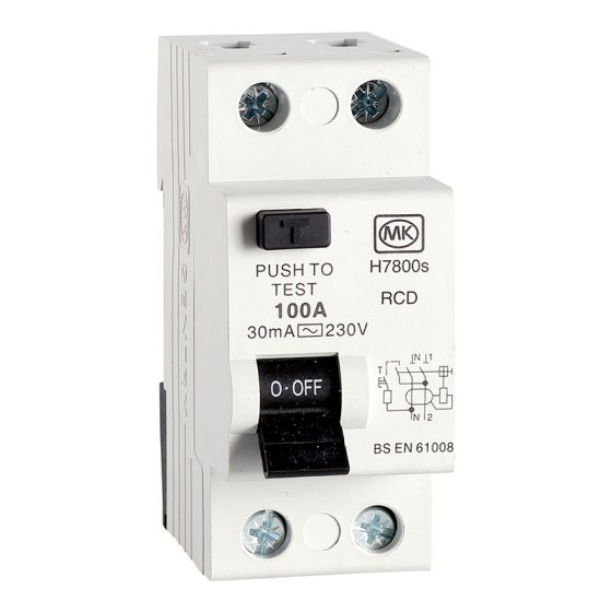100A 2Module 30mA Type AC RCD