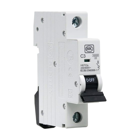 3A SINGLE POLE 6kA C CURVE MCB