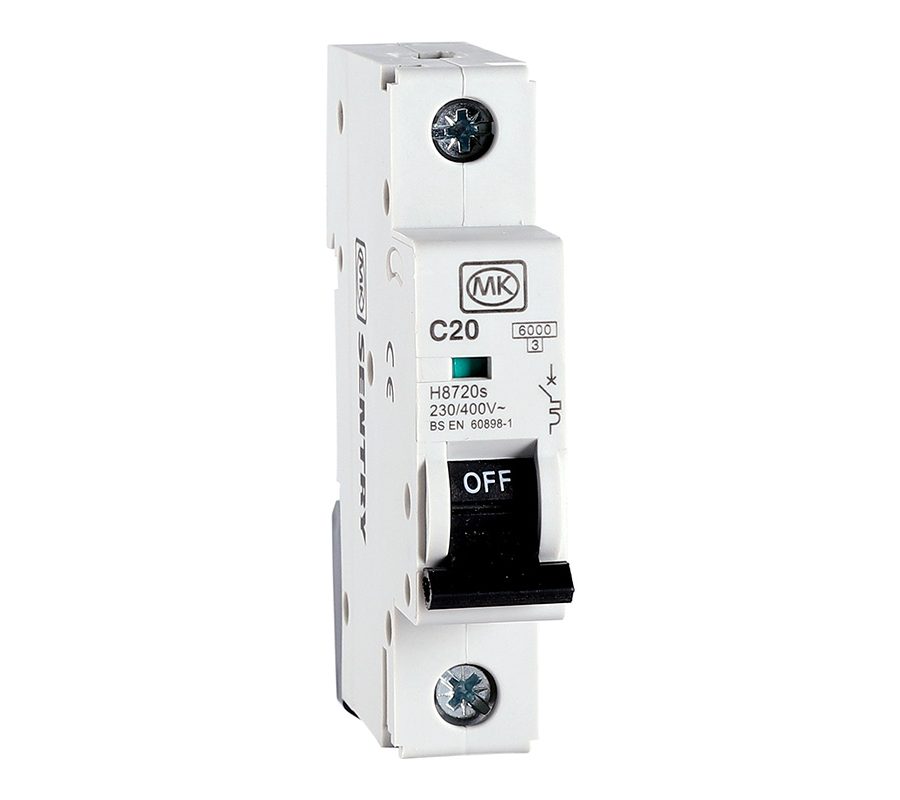 20A 1 POLE 6kA C CURVE MCB