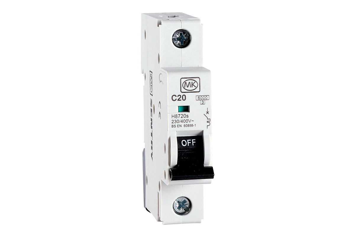 20A 1 POLE 6kA C CURVE MCB