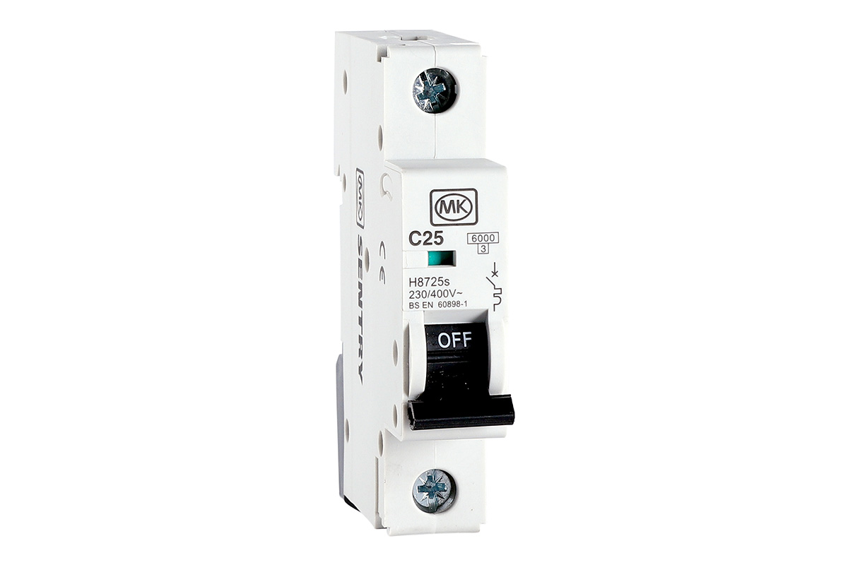 25A 1 POLE 6kA C CURVE MCB