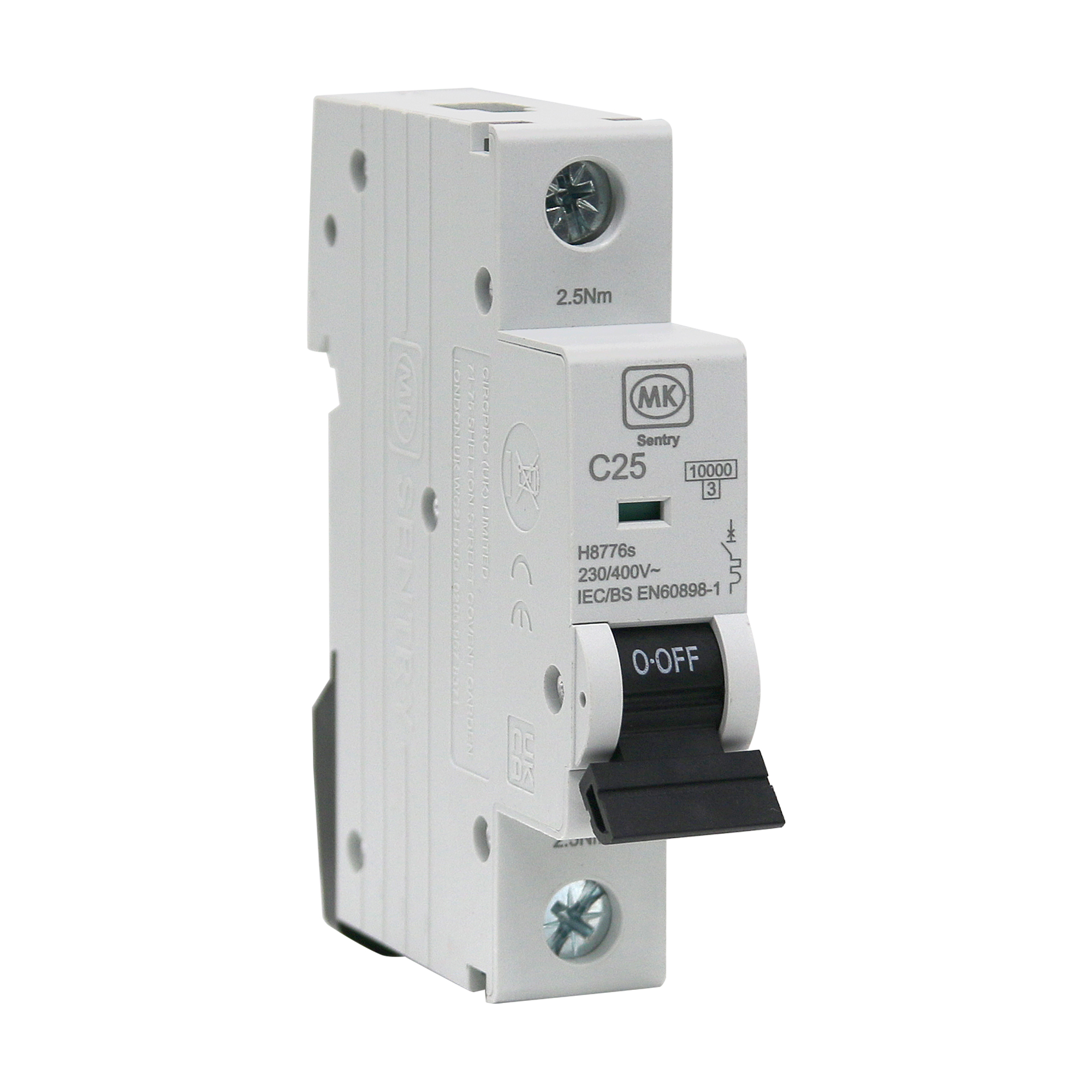 25A 1POLE 10kA C CURVE MCB
