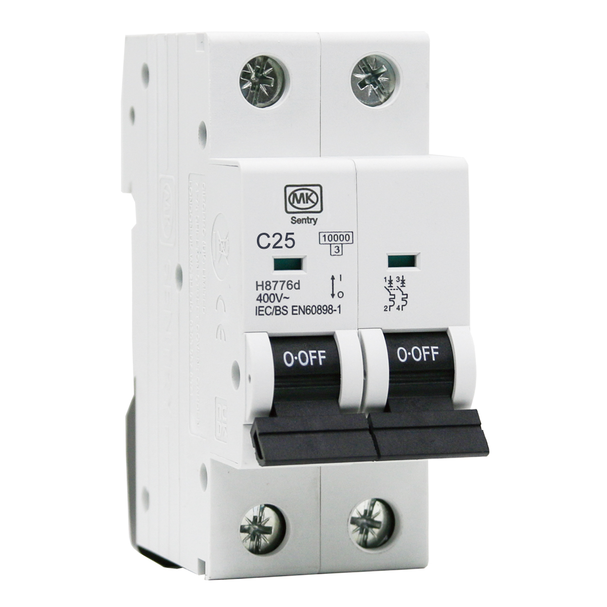25A 2POLE 10kA C CURVE MCB