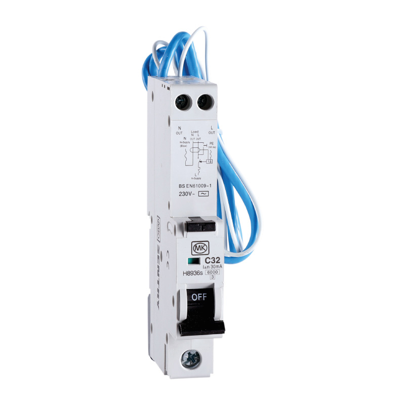 RCBO 32A 230V B CURVE 30MA TYPE A SINGLE MODULE 6KA