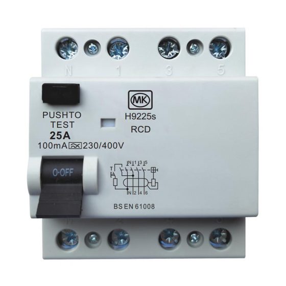 25A 4Module 100mA Type A RCD