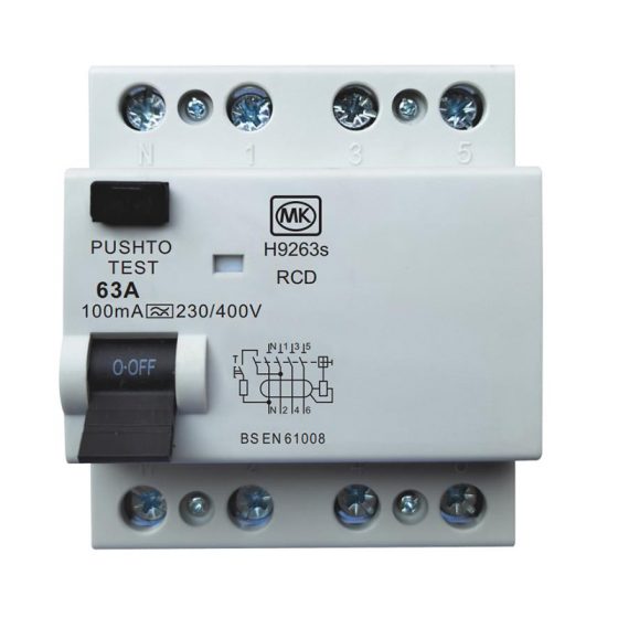 63A 4Module 100mA Type A RCD