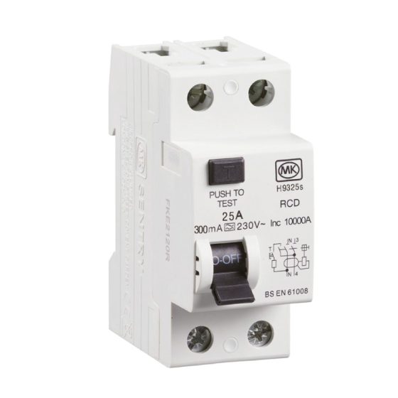 25A 2Module 2Pole 300mA Type A RCD Bi-directional