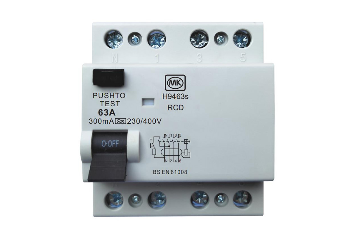 63A 2Module 2Pole 300mA Type A RCD Bi-directional