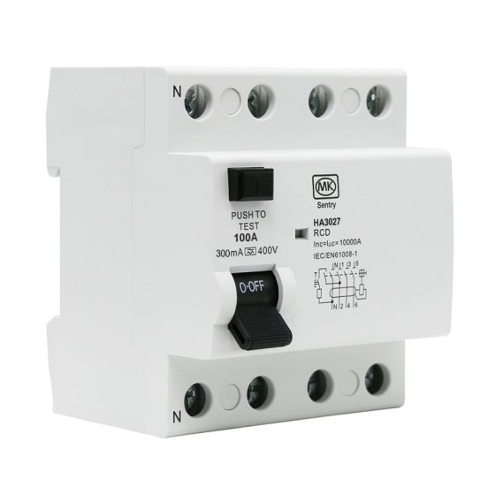 Bi-directional 100A 4 POLE 300mA Type A RCD