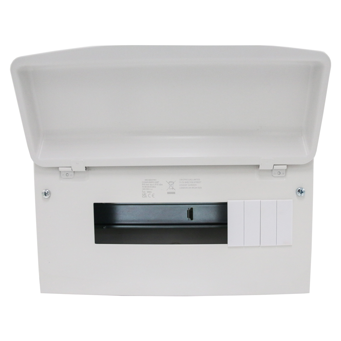 12 Way Metal Consumer Unit (No Incomers)