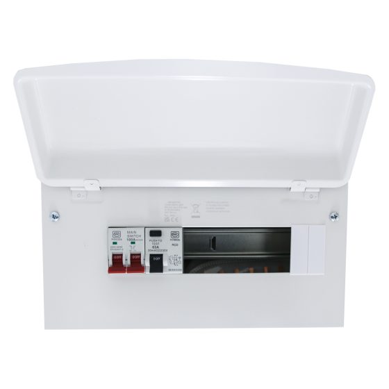 12 Way 100A Switch Metal Clad Consumer Unit with RCD 63A