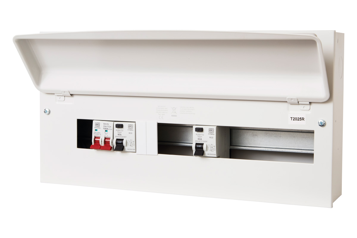 21 Way 100A Isolator Incomer Metal Clad Consumer Unit with 63A & 80A RCD