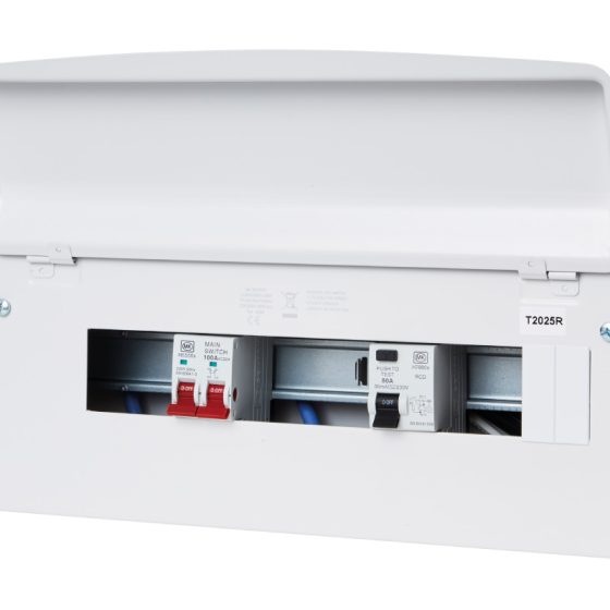 16 Way Metal Consumer Unit With 100A Switch & 80A RCD