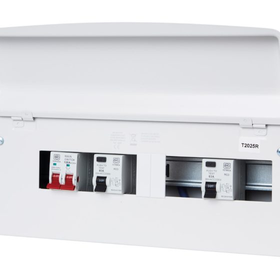 16 Way Metal Consumer Unit With 100A Switch And Dural RCD