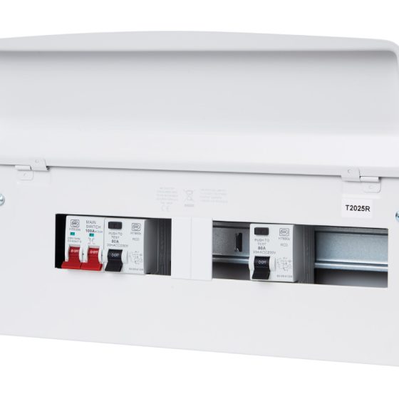 16 Way Metal Consumer Unit With 100A Switch & Dural RCD