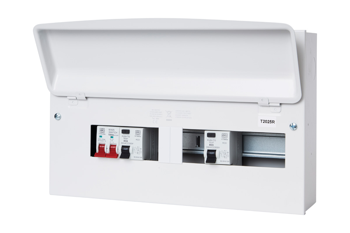 16 Way Metal Consumer Unit With 100A Switch & Dural RCD