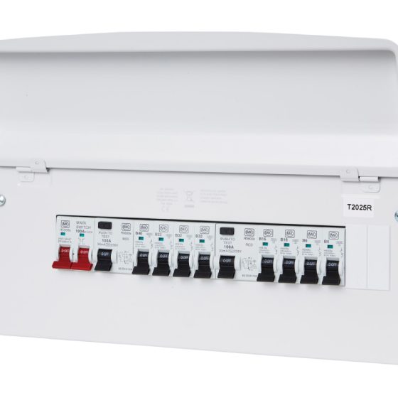 16 Way Metal Consumer Unit With 100A Switch Dural RCD 100A& 8 X MCB