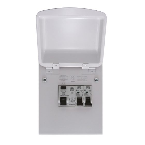 4 Way Metal Consumer Unit With 80A 30mA RCD Type A & 2XMCB