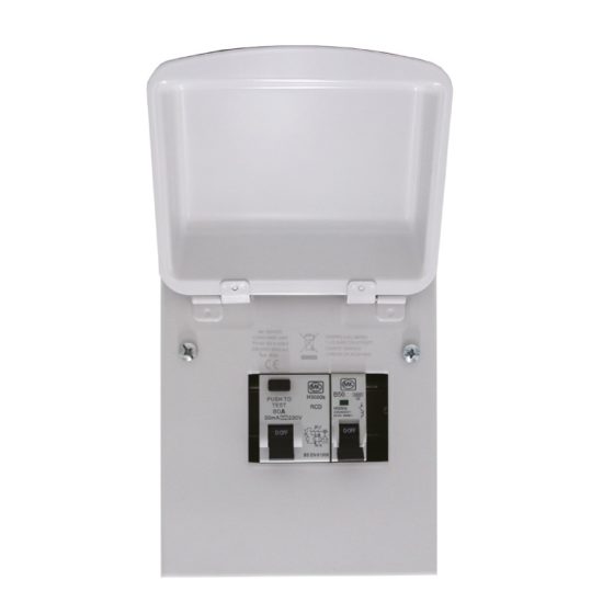 4 Way Metal Consumer Unit With 80A 30mA RCD Type A & MCB