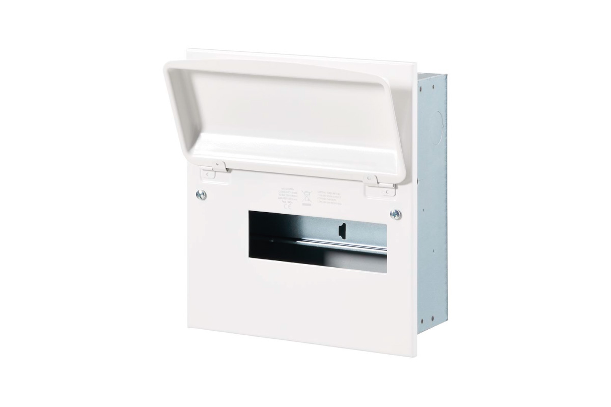 8 Way Recessed Metal Consumer Unit Without Incomer