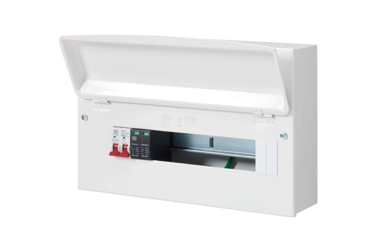 16 Way Metal Clad Consumer Unit With 100A Switch & Surge
