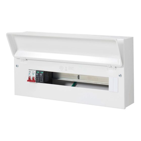 21 Way 100A Isolator Incomer Metal Clad Consumer Unit with Type 2 SPD